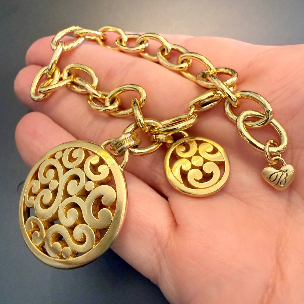 Gold Plated Brighton Contempo Medallion Link Bracelet NWOT